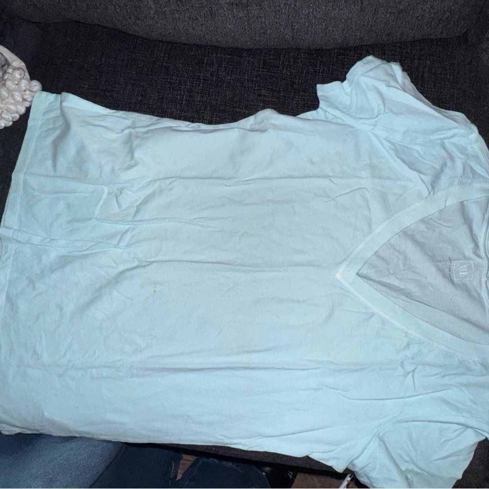 GAP Soft Sky Blue V-Neck Tee